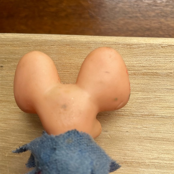 Vintage Happy Mouse Pixie Knee Hugger Christmas Decor w/ Felt and Rubber Face - Picture 9 of 11